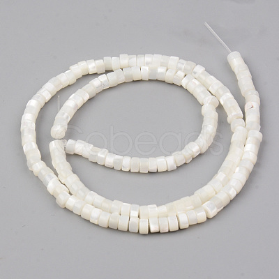 Natural Trochid Shell/Trochus Shell Beads Strands X-SHEL-R049-024-1