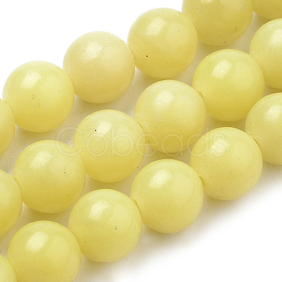 Natural Lemon Jade Beads Strands G-S259-46-10mm-1