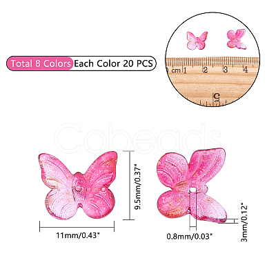 Transparent Spray Painted Glass Charms GLAA-PH0007-79-1