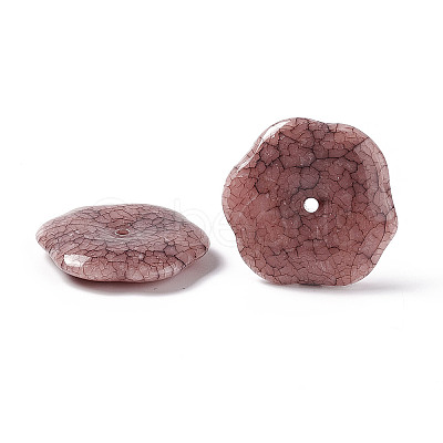 Crackle Opaque Acrylic Beads OACR-C006-29-1