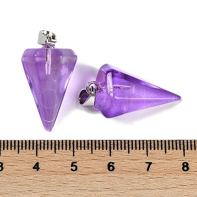 Spray Painted Glass Pendants GLAA-Z007-03B-1