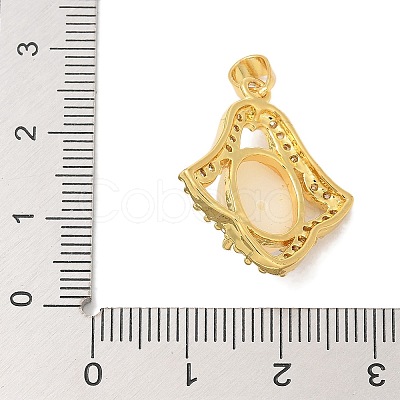 Rack Plating Brass Micro Pave Cubic Zirconia Pendants KK-K293-31G-1