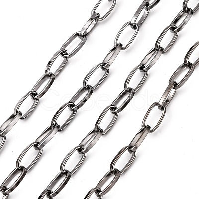 Iron Paperclip Chains X-CH-R025-13x6mm-B-1