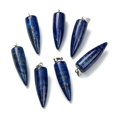 Natural Lapis Lazuli Pointed Pendants G-D040-01P-B10-1