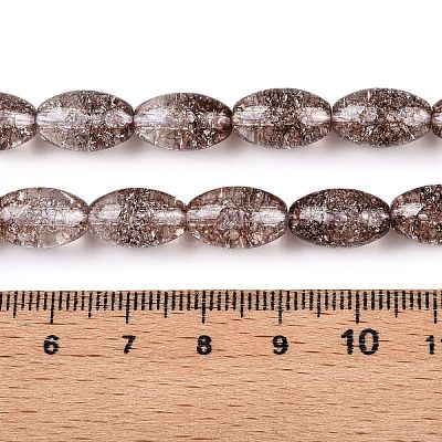 Transparent Crackle Glass Beads Strands GLAA-S192-B-010B-1