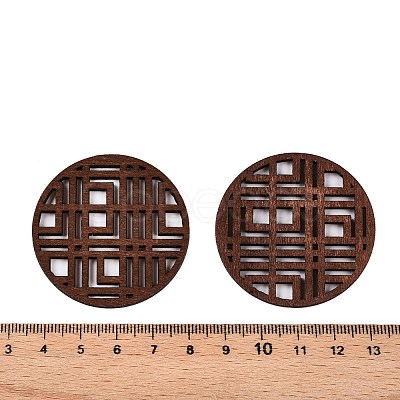 Natural Poplar Wood Cabochons WOOD-N016-46-1