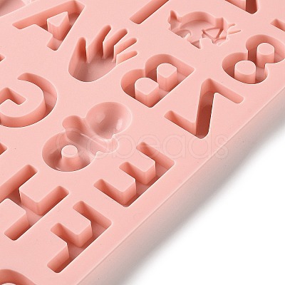 Number & Letter Cake DIY Food Grade Silicone Mold DIY-K075-09-1