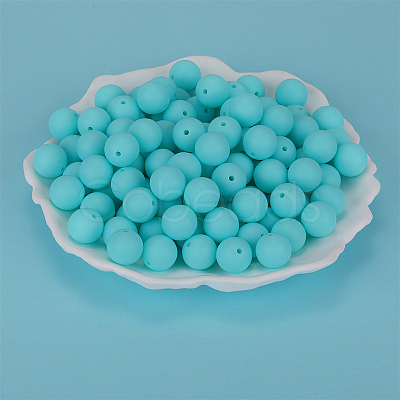 Round Silicone Focal Beads SI-JX0046A-82-1