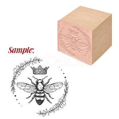 CRASPIRE 1Pc Beechwood Stamps & 1Pc Resin Stamp Sheet DIY-CP0007-96H-1