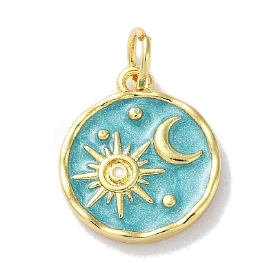 Rack Plated Brass Enamel Pendants KK-Z039-02-1