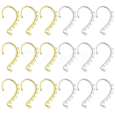 20Pcs 2 Colors Alloy Ear Cuff Findings PALLOY-CJ0002-62-1