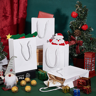 Rectangle Thickened Paper Gift Bags ABAG-WH0039-22A-1