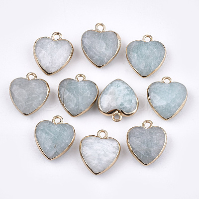 Electroplate Natural Amazonite Pendants X-G-T112-03C-1