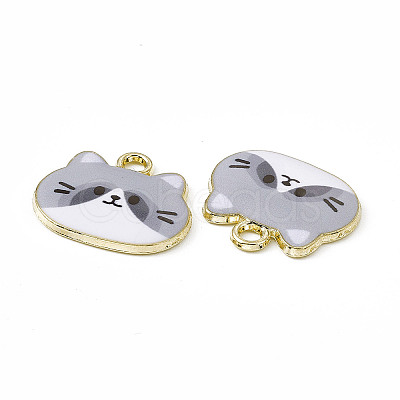 Painted Alloy Pendants PALLOY-P288-02G-03-1