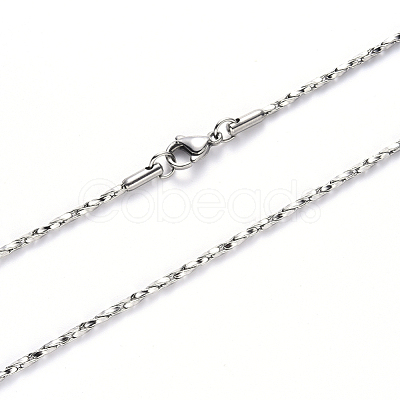 Non-Tarnish 304 Stainless Steel Coreana Chain Necklace NJEW-S420-006B-P-1