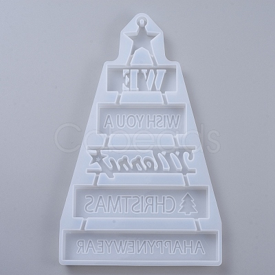 Christmas DIY Pendant Silicone Molds X-DIY-D049-06-1