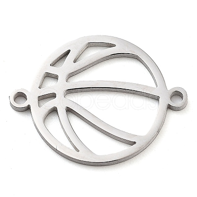 304 Stainless Steel Hollow Sport Ball Connector Charms STAS-M076-11P-1