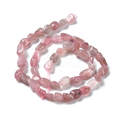 Natural Rose Quartz Beads Strands G-P497-01A-02-1