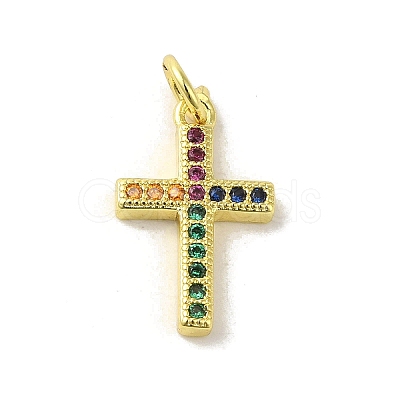 Brass Micro Pave Cubic Zirconia Pendants KK-M283-20J-02-1