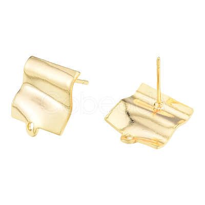 Brass Stud Earring Findings KK-N231-411-1