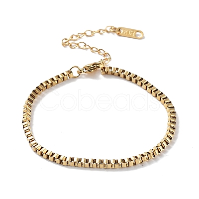 316 Surgical Stainless Steel Box Chain Bracelet BJEW-M305-06G-1