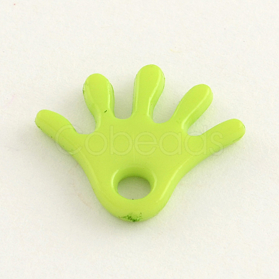 Opaque Acrylic Palm Charms X-SACR-Q099-M96-1