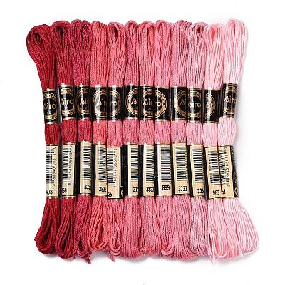 12 Skeins 12 Colors 6-Ply Polyester Embroidery Floss OCOR-M009-01B-08-1