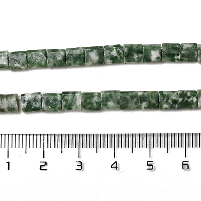 Natural Green Spot Jasper Beads Strands G-F762-A21-01-1