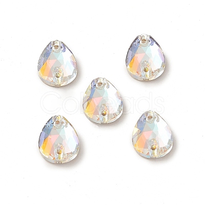 Teardrop Shape Sew on Rhinestone GLAA-A024-04A-001LA-1