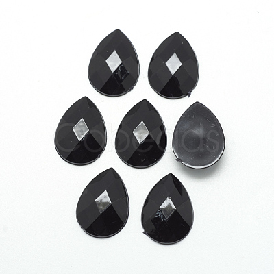 Acrylic Rhinestone Flat Back Cabochons GACR-Q010-10x14-14-1