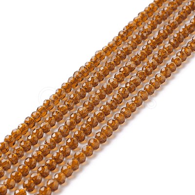 Transparent Glass Beads Strands GLAA-C019-01B-14-1