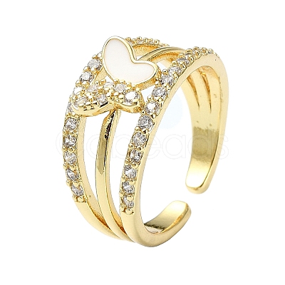 Rack Plating Real 18K Gold Plated Brass Rings RJEW-B054-01G-02-1