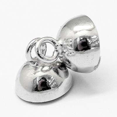 Anti-Tarnish Rhodium Plated 925 Sterling Silver Magnetic Clasps STER-A102-011P-6mm-1