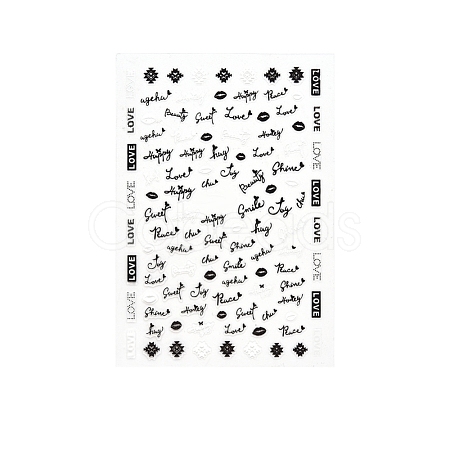 Nail Art Stickers Decals MRMJ-T072-TL0035-1