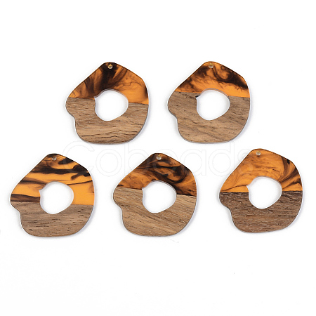 Resin & Walnut Wood Pendants RESI-S389-050A-A01-1