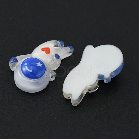 Space Theme Translucent Resin Cabochons RESI-WH0021-50E-1