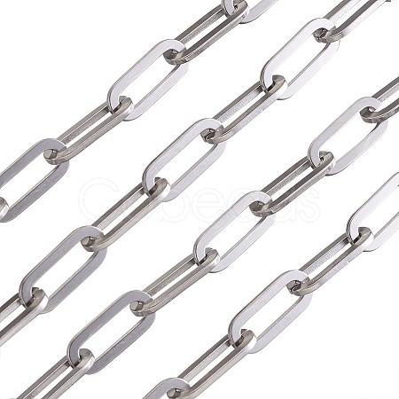304 Stainless Steel Paperclip Chains CHS-YS0001-01P-1