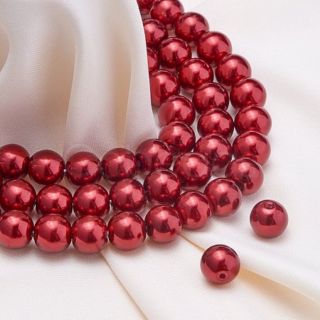 Eco-Friendly Dyed Glass Pearl Round Beads HY-BC0001-8mm-RB038-1