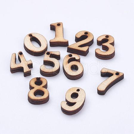 Undyed Wood Charms WOOD-L003-17-1