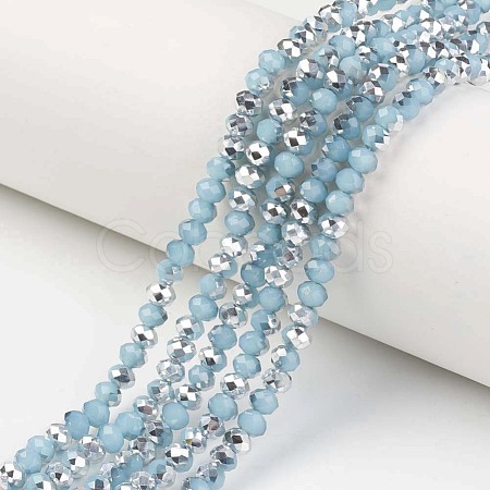 Electroplate Glass Beads Strands X-EGLA-A034-J6mm-M06-1
