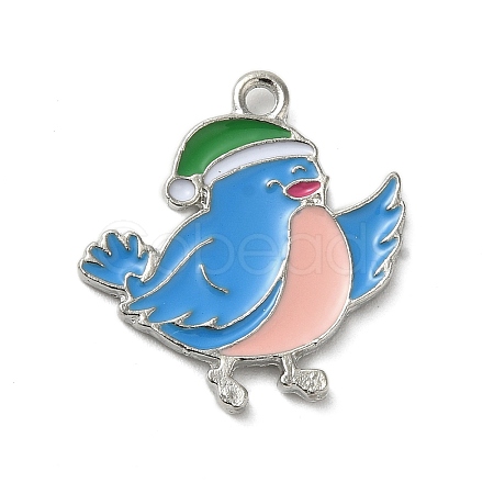 Winter Theme Alloy Enamel Pendants ENAM-M002-04E-P-1