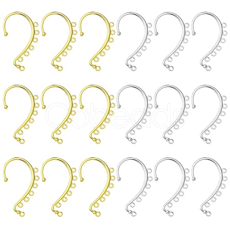 20Pcs 2 Colors Alloy Ear Cuff Findings PALLOY-CJ0002-62-1