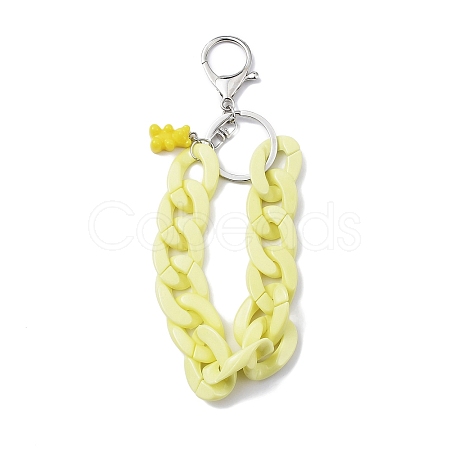 Acrylic Curb Chain Keychain KEYC-JKC00632-01-1
