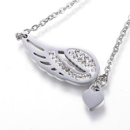 304 Stainless Steel Pendant Necklaces NJEW-N0074-22P-1