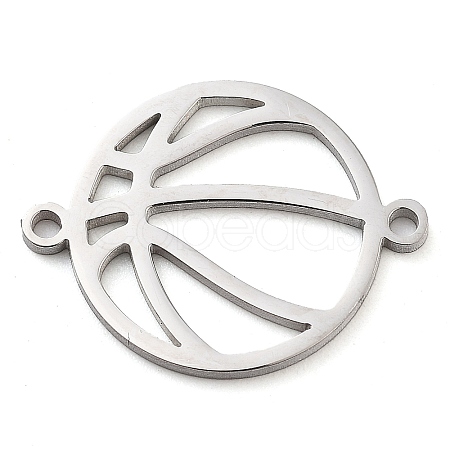 304 Stainless Steel Hollow Sport Ball Connector Charms STAS-M076-11P-1