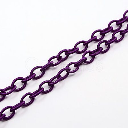 Dark Violet Color Handmade Silk Cable Chains Loop X-EC-A001-21-1