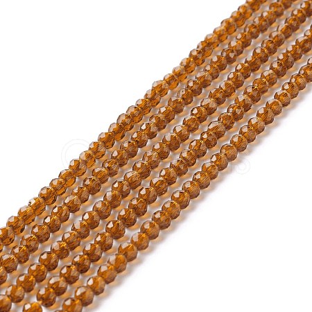 Transparent Glass Beads Strands GLAA-C019-01B-14-1