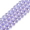 Electroplate Transparent Glass Beads Strands, AB Color Plated, Round, Lilac, 6~6.5mm, Hole: 1.4mm, about 67~70pcs/strand, 14.76 inch~15.16 inch(37.5~38.5cm)