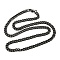 201 Stainless Steel Curb Chain Necklaces, Black, 19.69 inch(50cm)