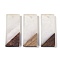 Resin & Wood Pendants, Rectangle Charms, White, 38.5x15.5x3.5mm, Hole: 2mm